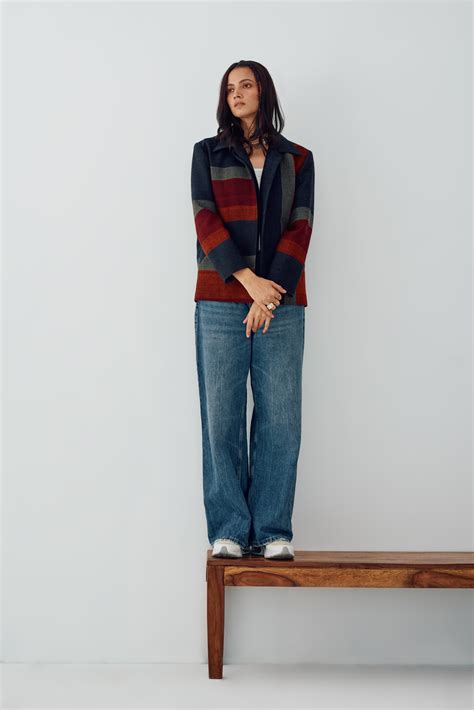 Multi Striped Wool Women's Office Jacket – The Ambition Collective
