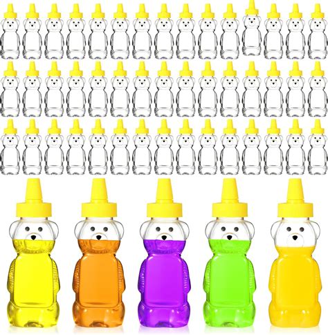 Amazon.com: Roshtia 50 Pcs 5 oz Honey Bear Bottles Plastic Empty Clear ...