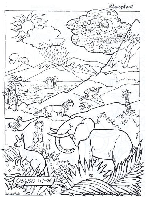 Creation Coloring Pages Free Printable