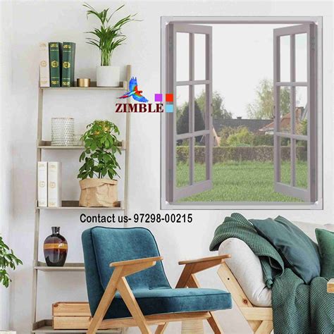 ZIMBLE Fiberglass (120X240 CM)-4X8 Ft} (PACK 2) Windows Mosquito Net ...