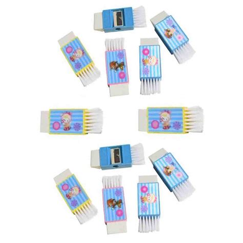 supreme qualiy shopee eraser brush 3 in one - pack of 10- Multi color ...