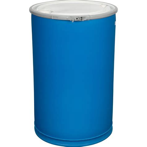 Blue Plastic 55 Gallon Drums