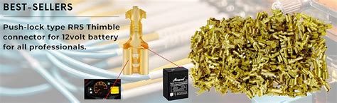 Gilhot® Push lock type RR5 Thimble connector for 12volt battery for all ...