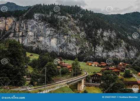 Lauterbrunnen Valley, Switzerland. Swiss Alps. Village in Mountains ...