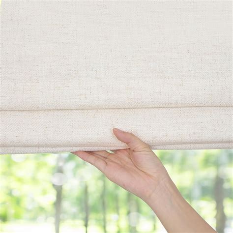 Amazon.com: AureSun Cordless Roman Shades Linen Off White Blackout ...
