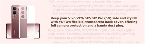 YOFO Back Cover for Vivo V29 / Vivo S17 / S17 Pro (5G)(Flexible ...