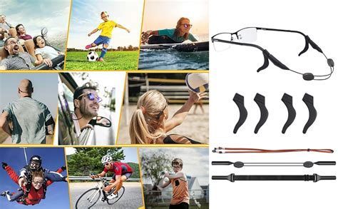Buy Anzailala Adjustable Eyeglass Strap with Eyeglass Ear Grip Sunglass ...