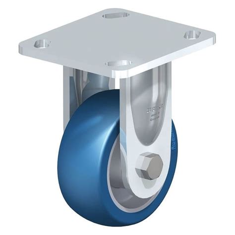 Blickle Rigid Plate Caster, PU, 5", 770 lb. BHS-ALBS 125K-14 | Zoro