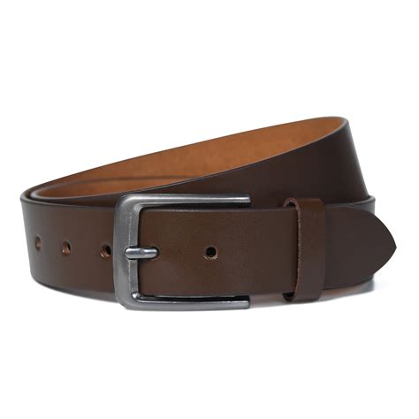 Classic Formal Brown Leather Belt for Men — MaheTri