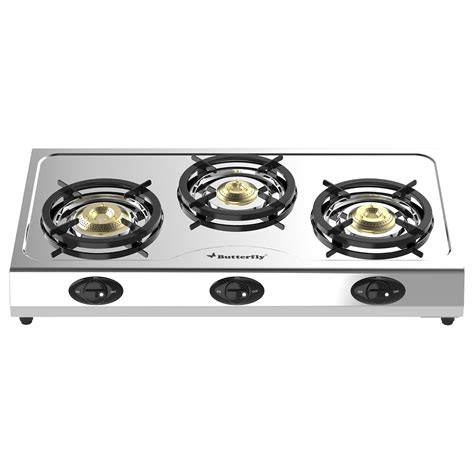 Butterfly Bolt Shakti 3B Stainless Steel Lpg Gas Stove | Saves 1 Gas ...