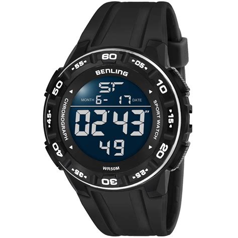Digital Wrist Watch with Led Backlight | Stopwatch | Calendar | Sports ...