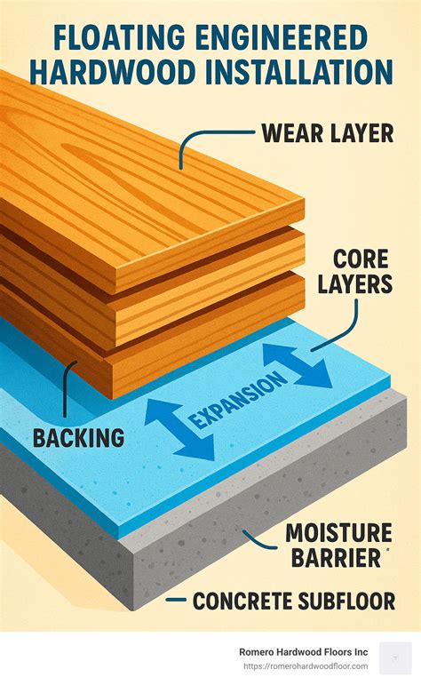 How to Install Floating Engineered Hardwood Flooring on Concrete: Best ...