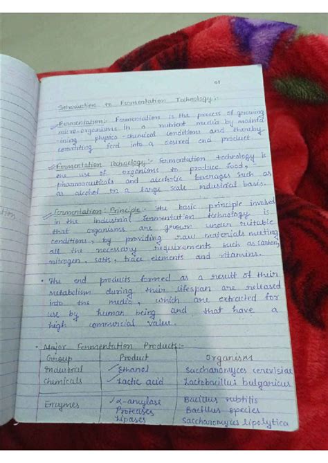 Biotechnology of Fermentation: Comprehensive Handwritten Notes - Studocu