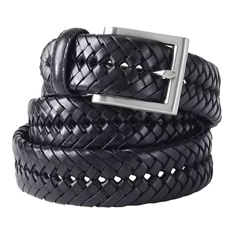 Men's Lands’ End Big Leather Braid Belt