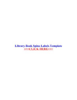 Book Spine Template Pdf - Fill Online, Printable, Fillable, Blank ...