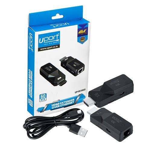 UPORT HDMI to RJ45 Extender Adapter Audio Video 1080P Over Cat5 Cat6 ...