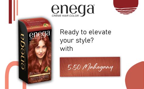 Enega No Ammonia Grey Coverage Long Lasting Creme Hair Color with Argan ...