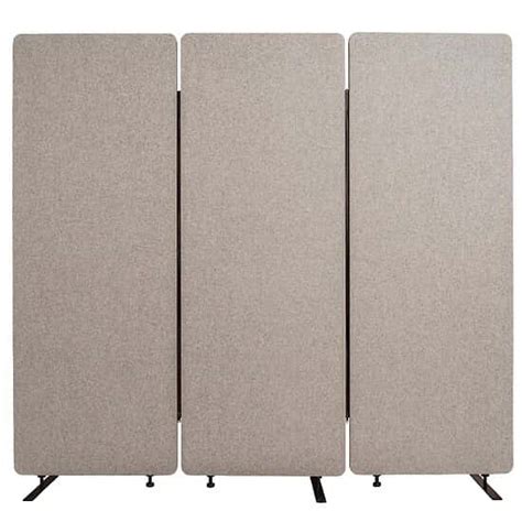 Luxor reclaim™ Acoustic Room Dividers, Light Gray, 3 Panels from Cole ...