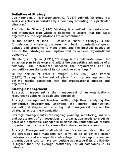 Stmm - for strategic management - Definition of Strategy Von Neumann, J ...