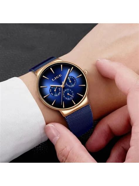 OVERFLY LIGE Luxury Chronograph Watch For-Men(NOW IN INDIA)-LG9936-BLU ...