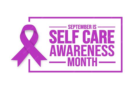 September is national self care awareness month background template ...