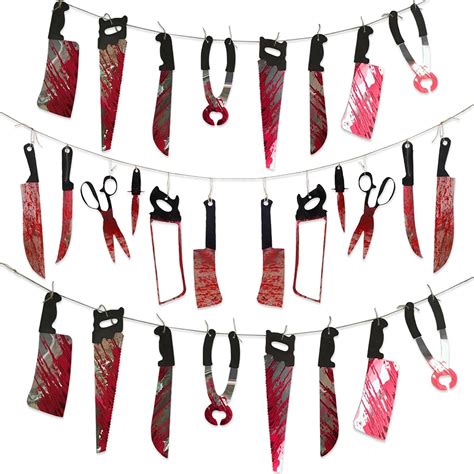 Amazon.com: Halloween Party Decorations Scary Banner for Indoor Home ...