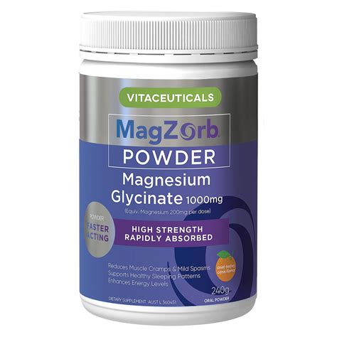 Vitaceuticals MagZorb Magnesium Glycinate 1000mg Powder 240g | Healthylife