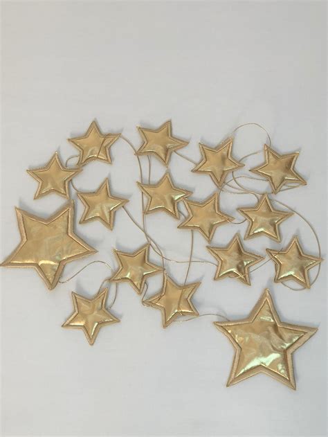 Gold Star Garland Gold Star Decoration Gold Garland Gold | Etsy