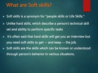 Soft Skills need to the Students of Professional field | PPT