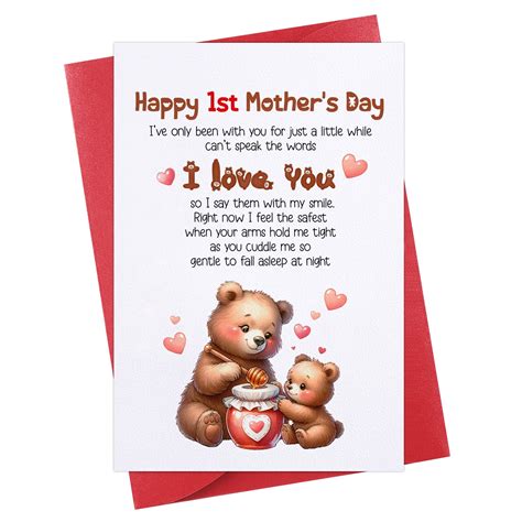 WaaHome First Mothers Day Gifts for New Mom Happy 1st Mothers Day Card ...