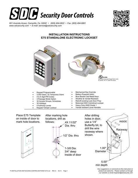Installation - SDC Security Door Controls