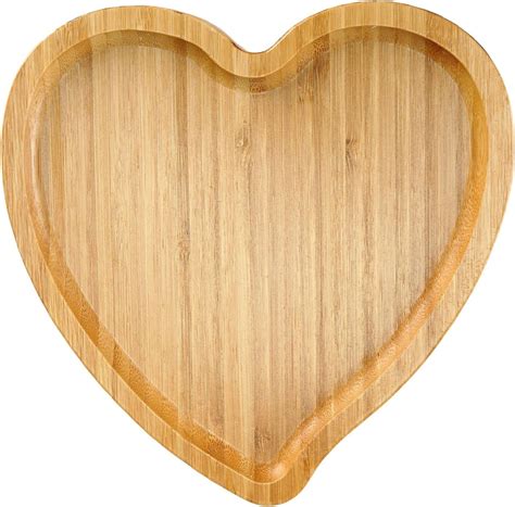 Amazon.com | BinaryABC Heart Shaped Charcuterie Board Wood Serving Platters and Trays Side Dish ...