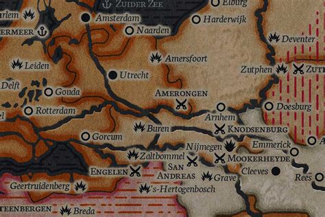 Map of the Cities & Battles of the Dutch Revolt - Rebels or Beggars: Renaissance History