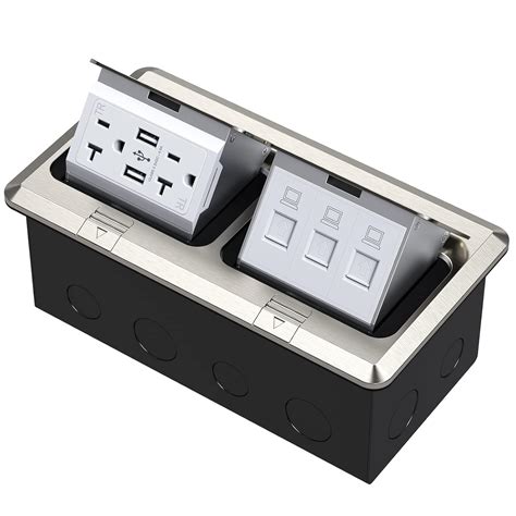 KYHSHJ Dual Pop-Up Floor Electrical Outlet Box Kit Review - Hunter ...