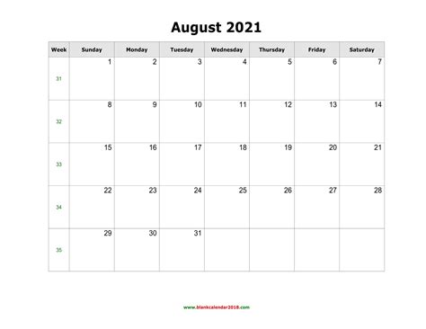 August Wiki Calendar