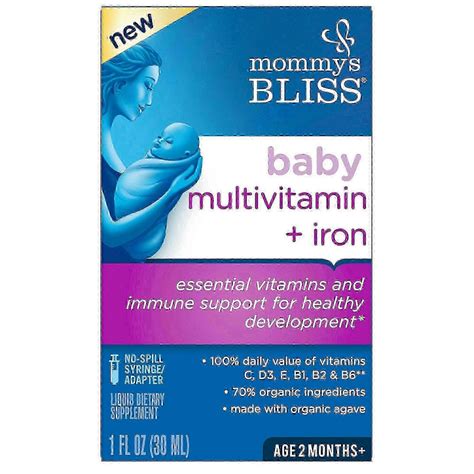 Mommy's Bliss Baby Multivitamin With Iron Liquid, 1 Fl Oz | Fruugo UK