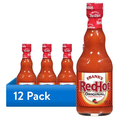 (12 pack) Frank's RedHot Kosher Original Cayenne Pepper Hot Sauce, 12 ...