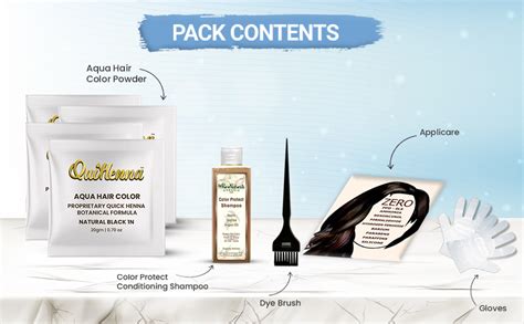 QuikHenna Aqua Powder Hair Colour 7G Blonde 110gm | PPD & Ammonia Free ...