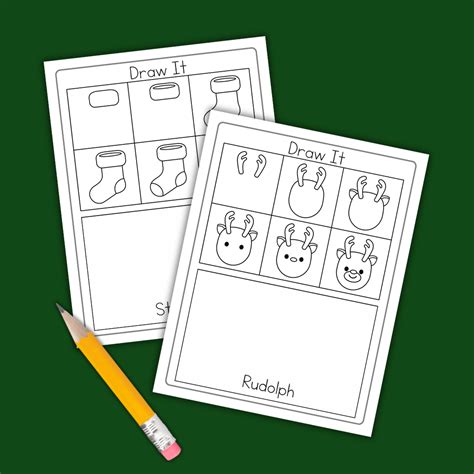 Christmas Directed Drawing – Homeschool Preschool Shop