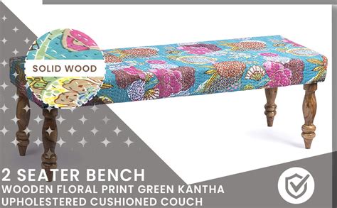 Ikiriya Cairo Sheesham Wood Accent 3 Seater Bench/Settees/Recamiers for ...