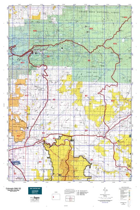 Colorado GMU 52 Map – MyTopo Map Store