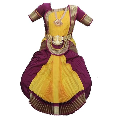 Mudra Dance Costumes Classical Bharatnatyam Readymade 32 Inch Purple ...