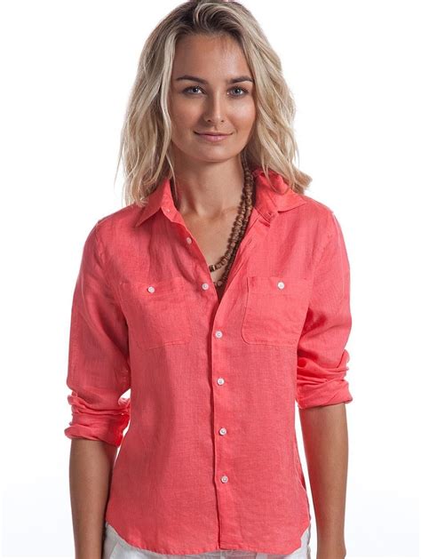 Women's Linen Button Down Shirt at Kaitlyn Corkill blog