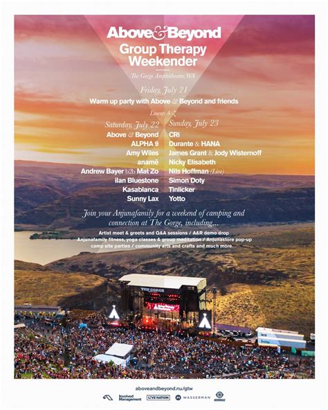 Above & Beyond Group Therapy Weekender Returns to the Iconic Gorge ...