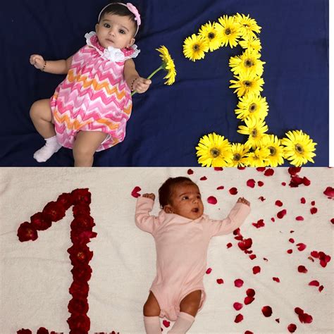 1 month baby photoshoot at home | Baby photoshoot, Baby month by month ...