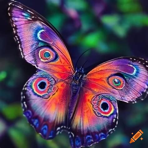 Butterfly with eye patterns on its wings on Craiyon