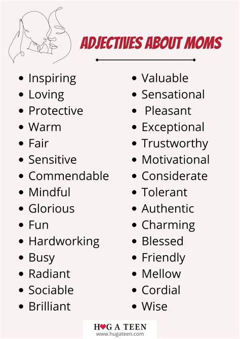 160+ Beautiful Words To Describe Mom | HugATeen.Com