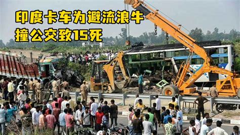 印度卡车为避流浪牛撞公交致15死32伤_凤凰网视频_凤凰网