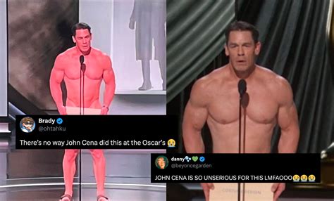 Oscars 2024: John Cena presents best costume design naked, sparks ...