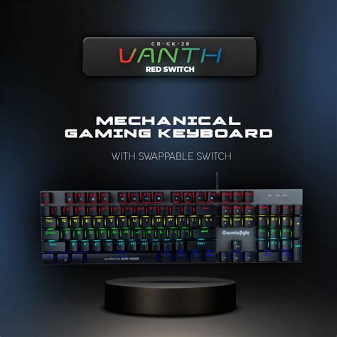 (Open Box) Cosmic Byte CB-GK-28 Vanth Mechanical Keyboard Outemu Red S ...